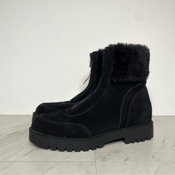 New! Blondo Hayven Black Suede Faux Fur Cuff Boot 8M - Picture 14 of 14